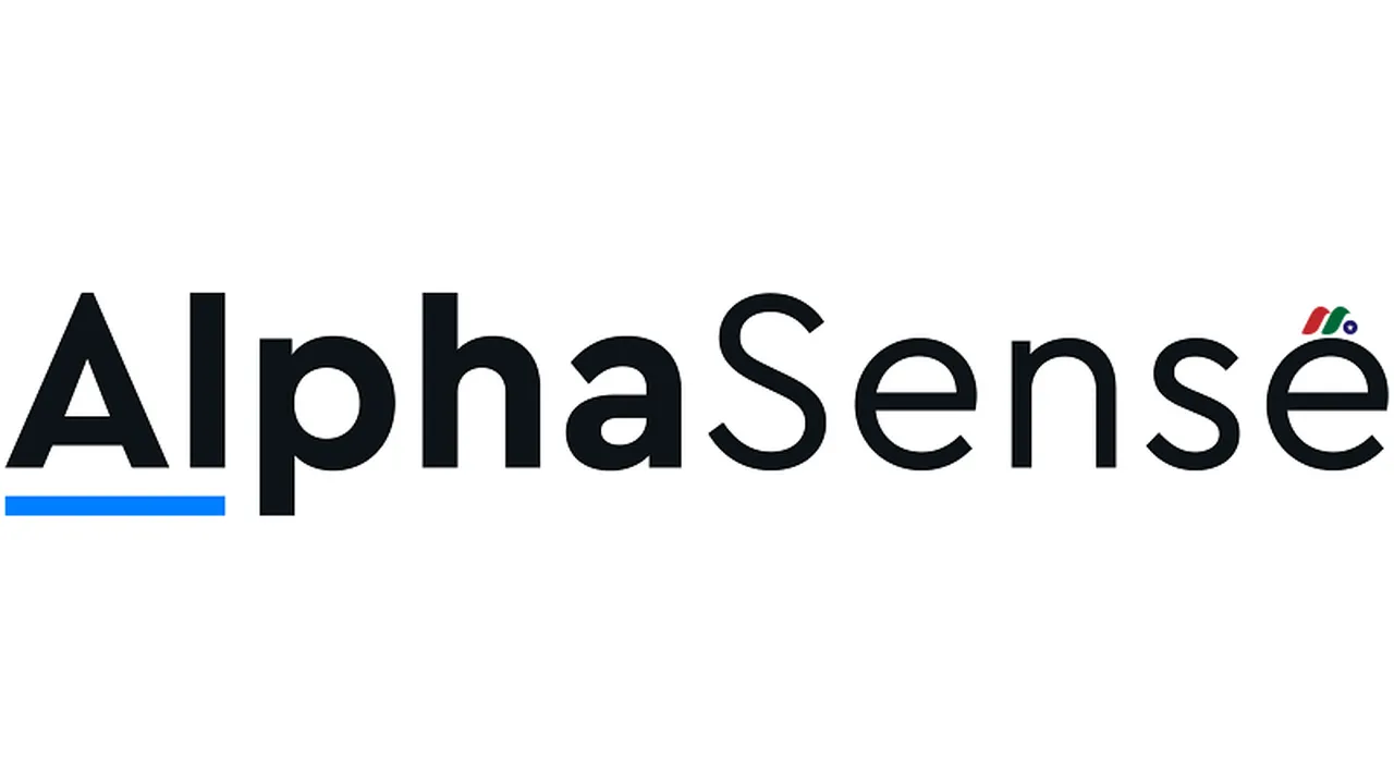 The AlphaSense logo on a white background.