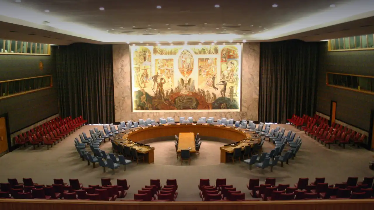 The UN Security Council chamber in New York