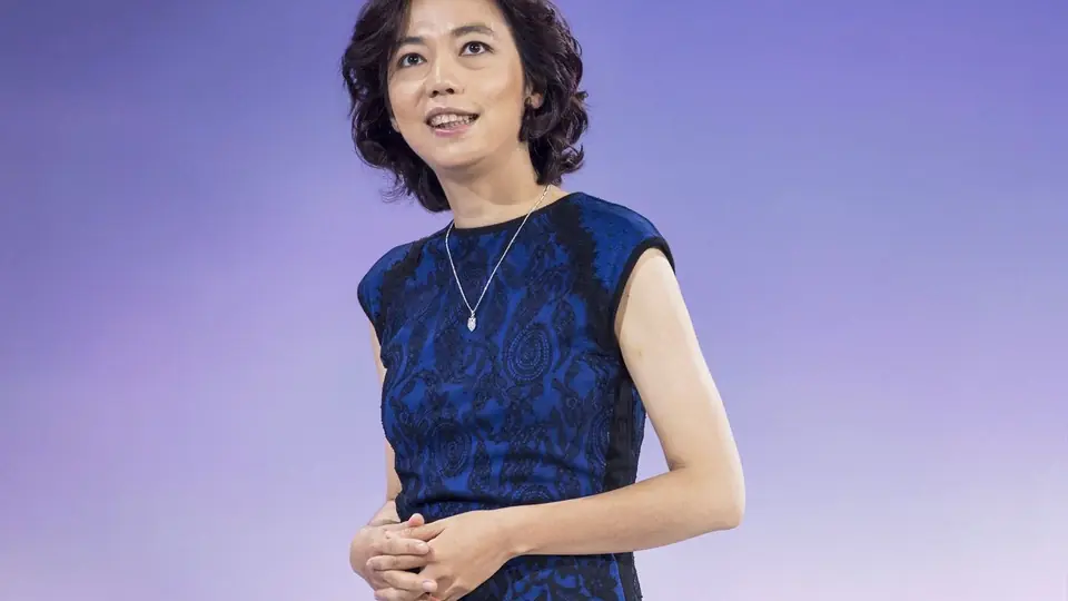 Fei-Fei Li speaking on stage
