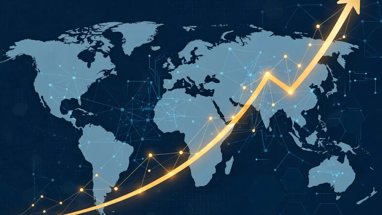 Illustration of AI-driven economic growth
