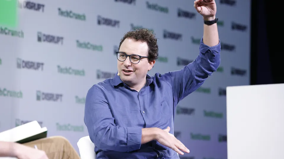 Dario Amodei, Anthropic co-founder and CEO, speaking at TechCrunch Disrupt 2023