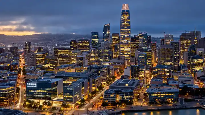 San Francisco skyline at dusk