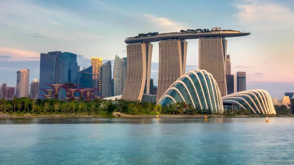 Singapore's financial district skyline, where Anthropic has opened its fifth Asia-Pacific office