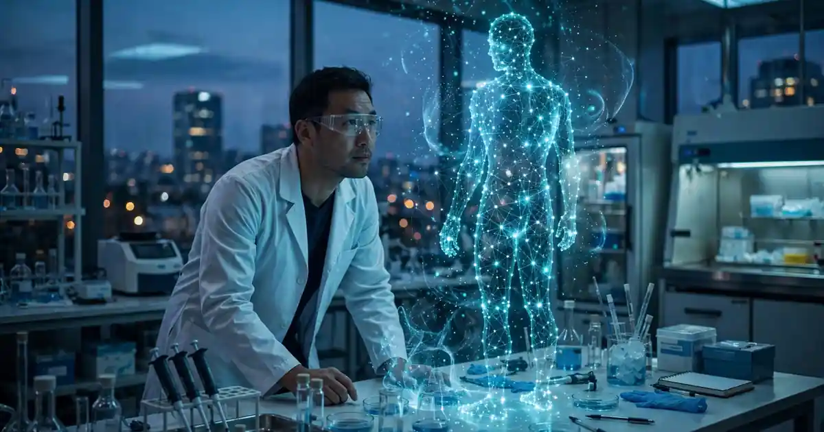 Atlas Bio virtual-patient drug trials, illustrated