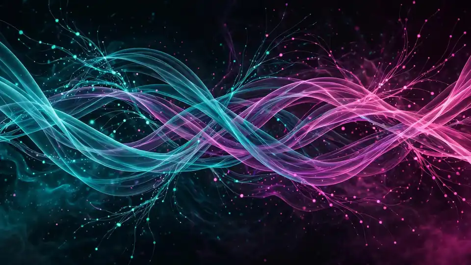 Flowing ribbons of glowing RNA sequencing data