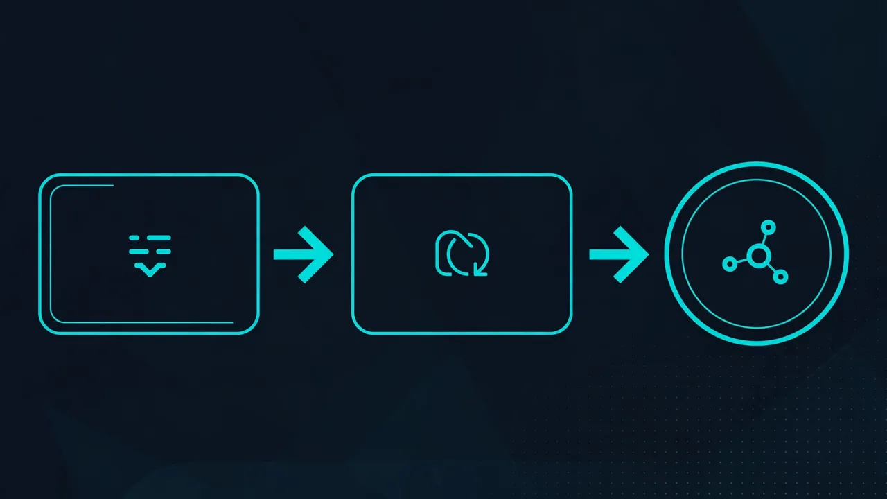 A function box feeding a value into another function box, which feeds an agent node