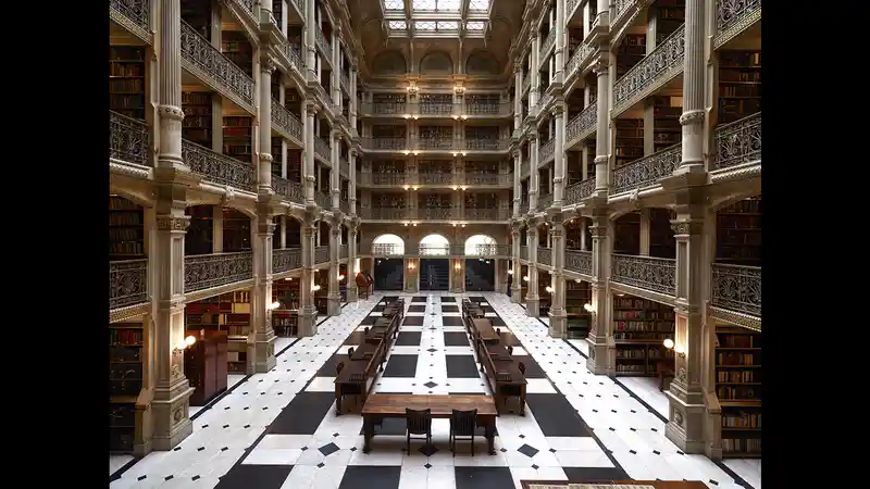 Rows of books in a research library — Clarivate pairs curated bibliographic data with AI to support funding, strategy, and impact decisions