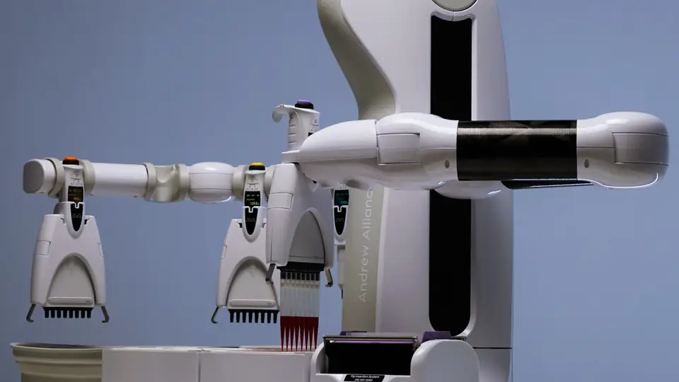 A chemical genomics robot in a laboratory