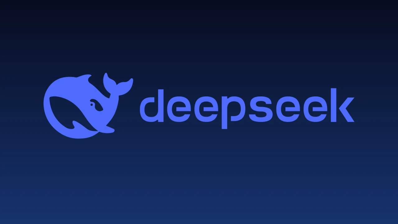 The DeepSeek logo on a dark blue gradient, representing the Chinese AI startup's reported $1 billion revenue run rate