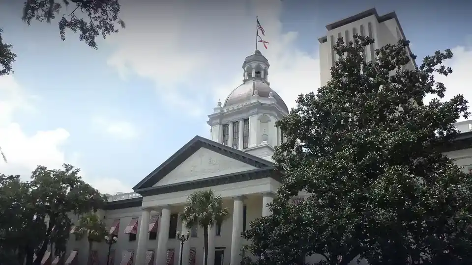 Florida's Historic Capitol and the Florida State Capitol building in Tallahassee