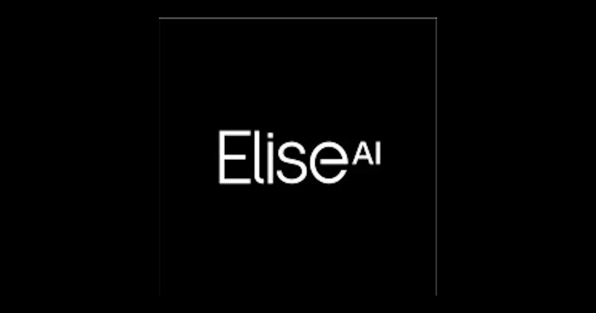 EliseAI wordmark on a black background