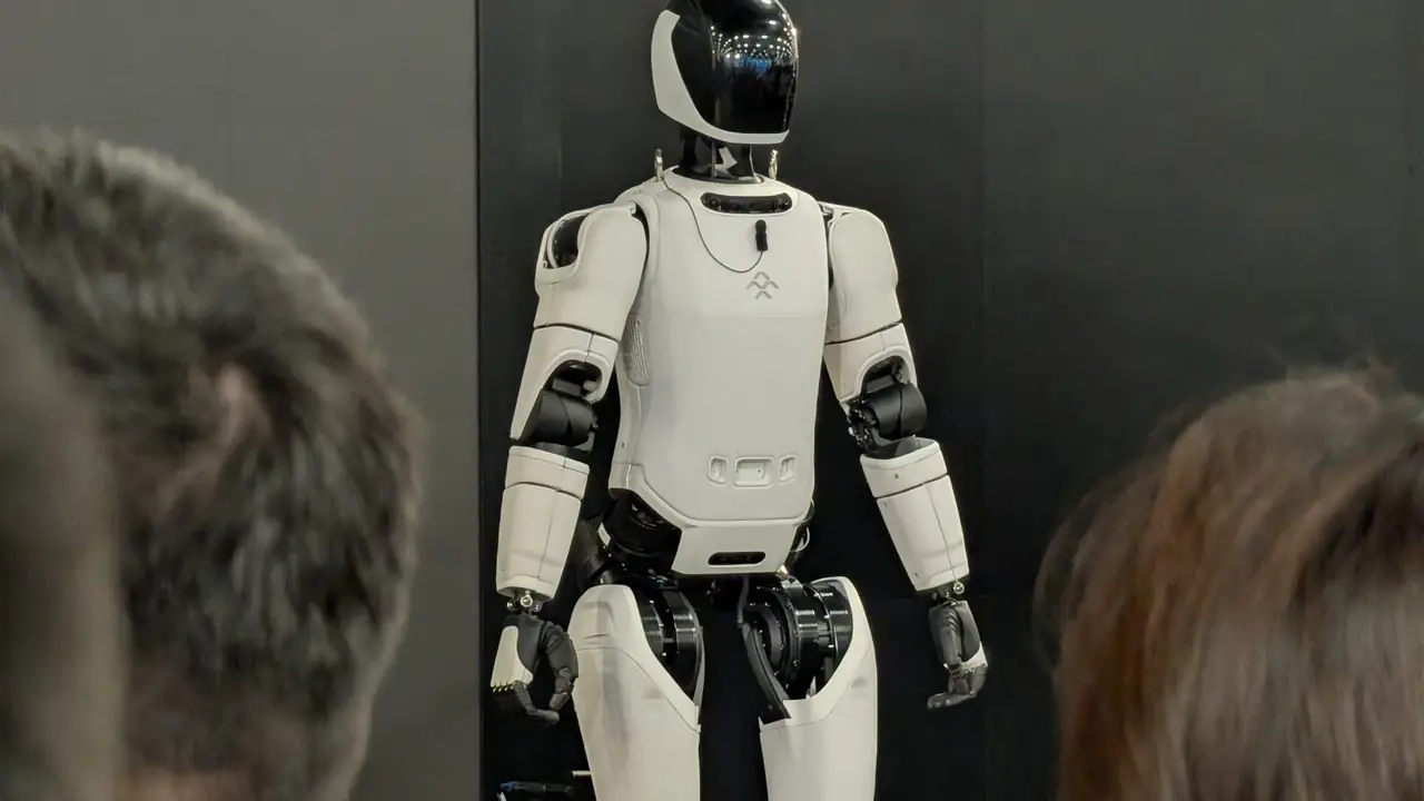 Faraday Future humanoid robots on display