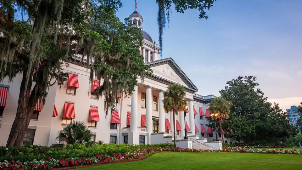 The Florida State Capitol building in Tallahassee.