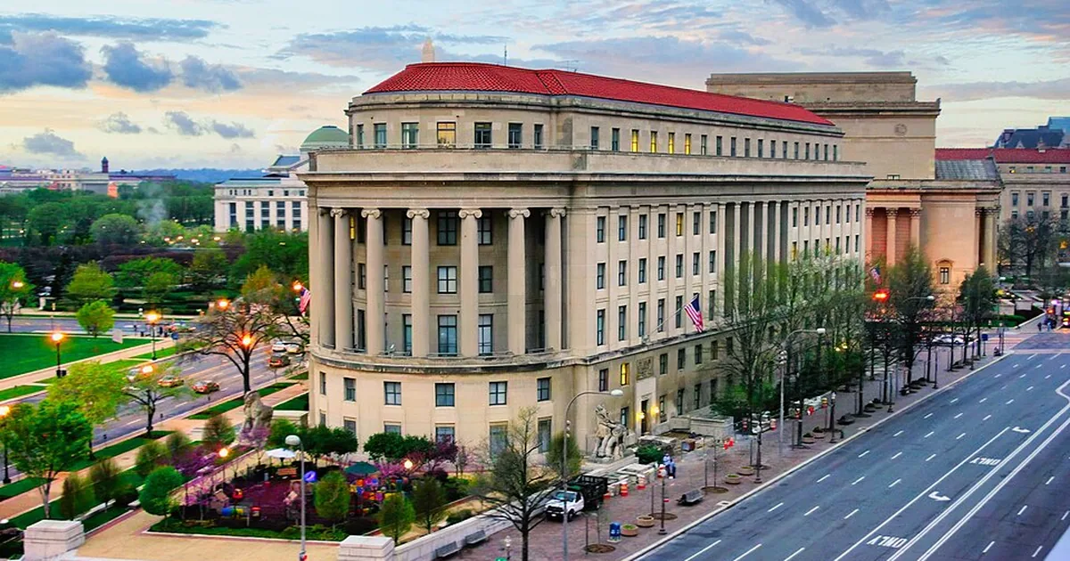 The Apex Building, headquarters of the Federal Trade Commission, on Constitution Avenue in Washington, D.C.