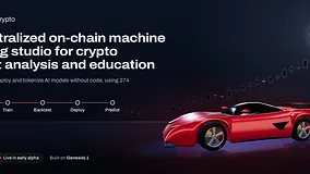 The GL1F Crypto browser interface presenting a no-code AI quant lab.