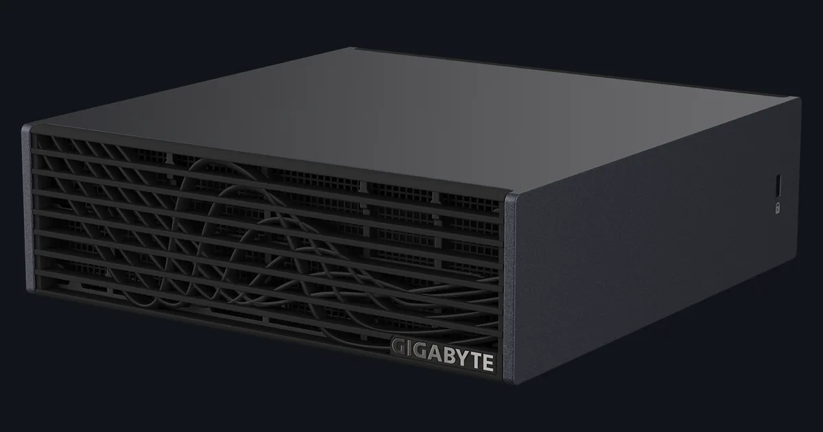 GIGABYTE AI TOP ATOM, a compact desktop AI computer based on the NVIDIA DGX Spark platform