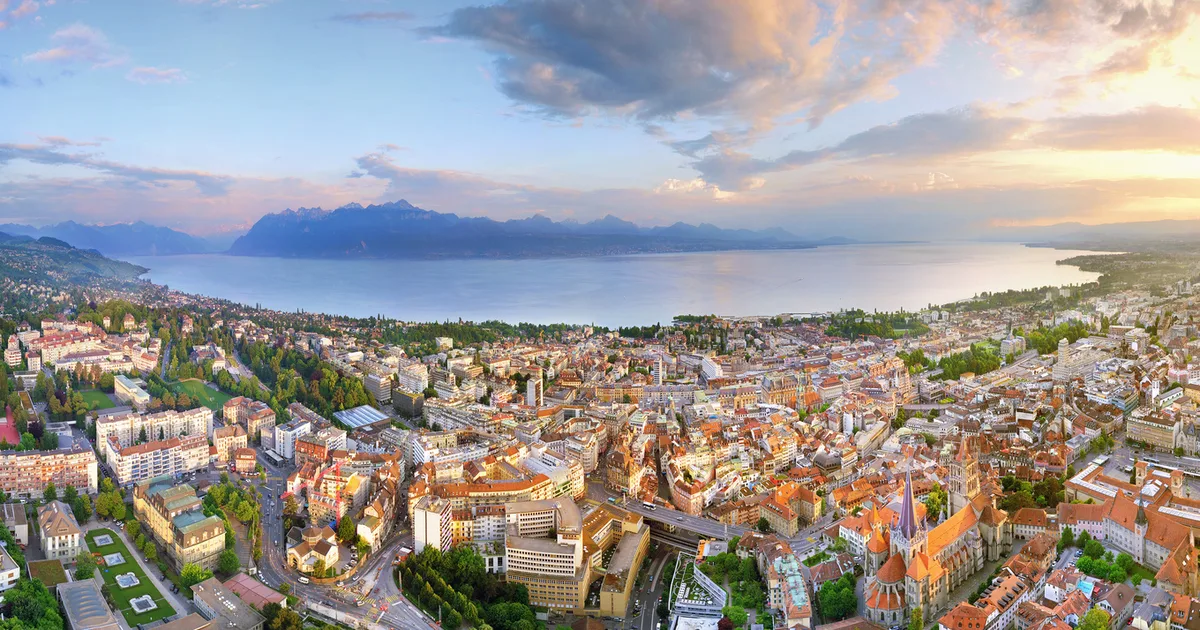 The city of Lausanne on Lake Geneva, home of Swiss AI lab Giotto