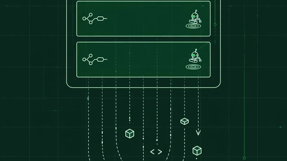 Illustration of a server-side changeset log recording each agent's landed changes