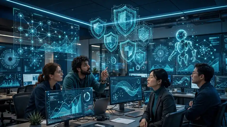Engineers deploying agentic AI in an enterprise operations center