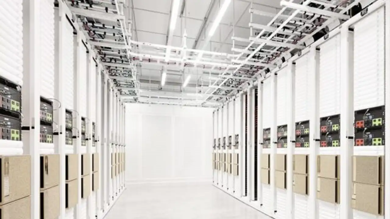 A closer view of GPU server hardware in a data centre