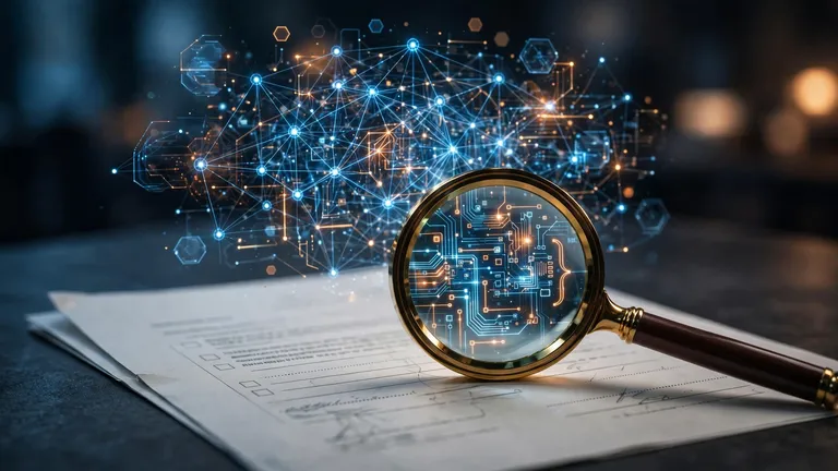 A legal contract under scrutiny by an AI system