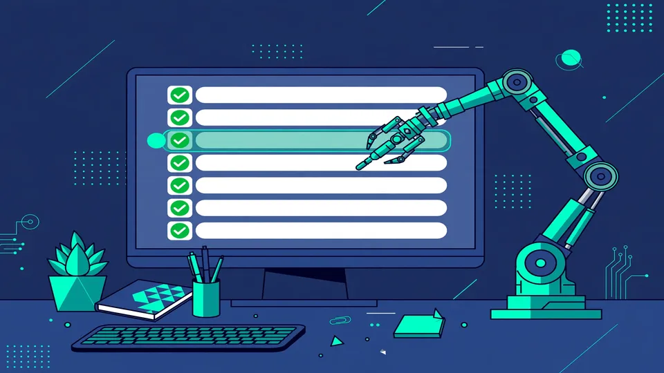 An AI testing agent reviewing automated test results on a screen.