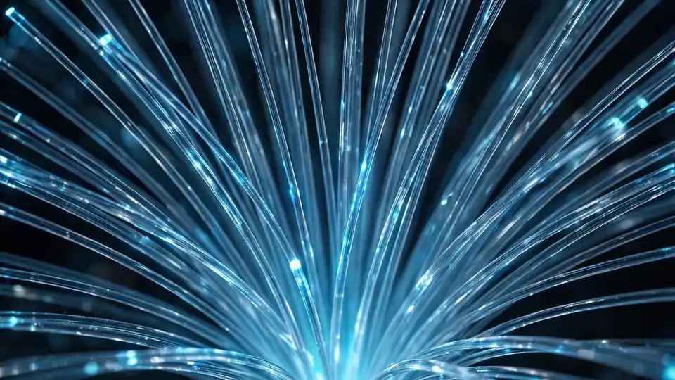 Glowing fiber-optic strands