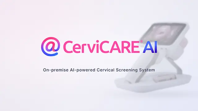 CerviCARE AI AT product card: on-premise AI-powered cervical screening system