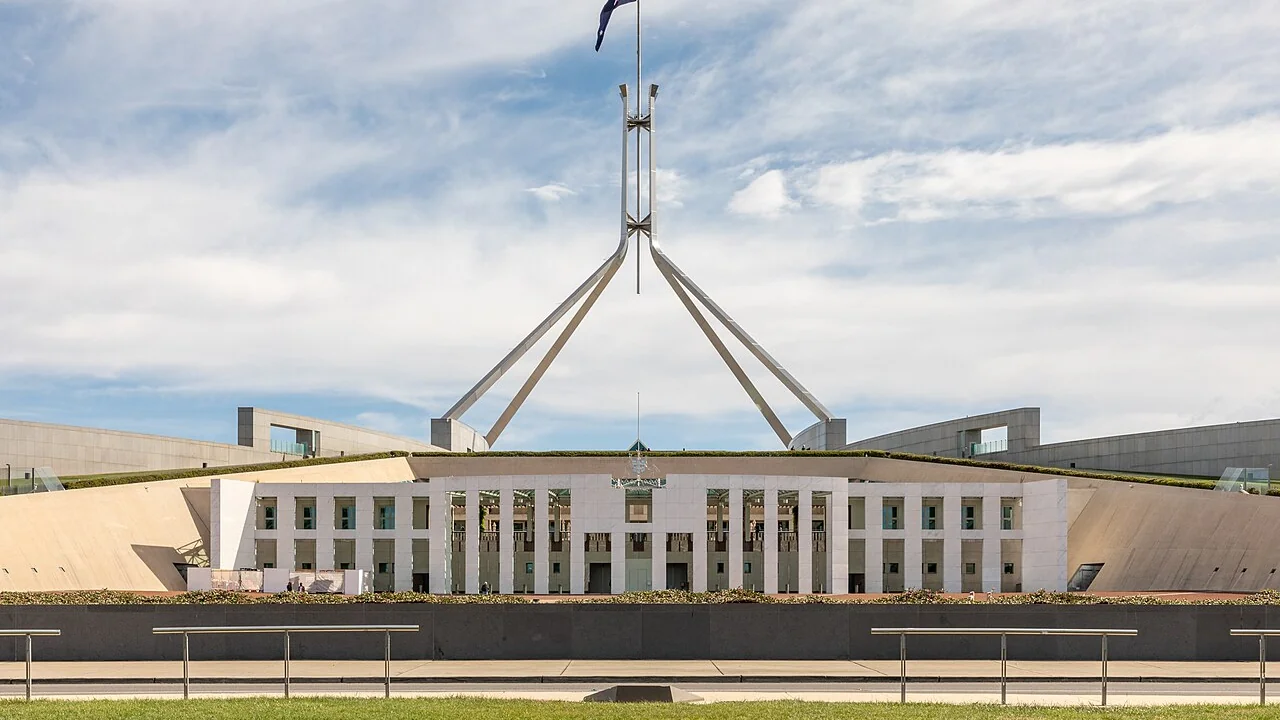 Parliament House in Canberra, Australia, where the federal government announced the breach of the Medicare data portal.