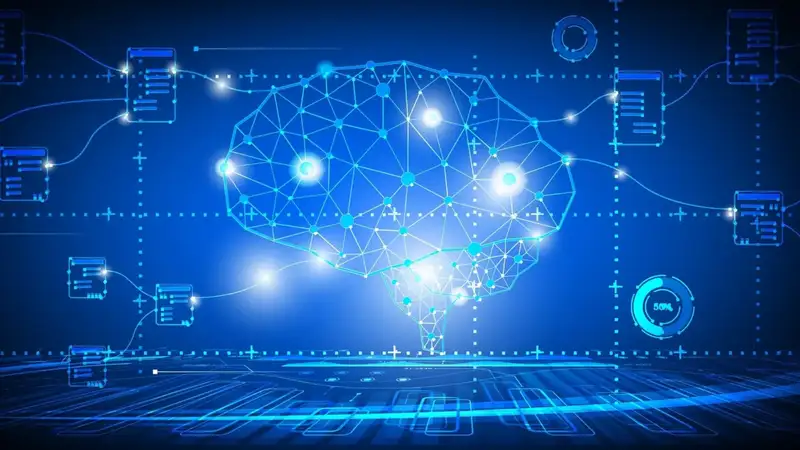 A blue AI technology illustration — lawmakers heard that Australian law currently lacks the teeth to force AI companies to disclose breaches.