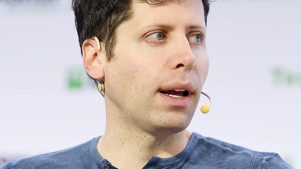 OpenAI CEO Sam Altman speaking at an event