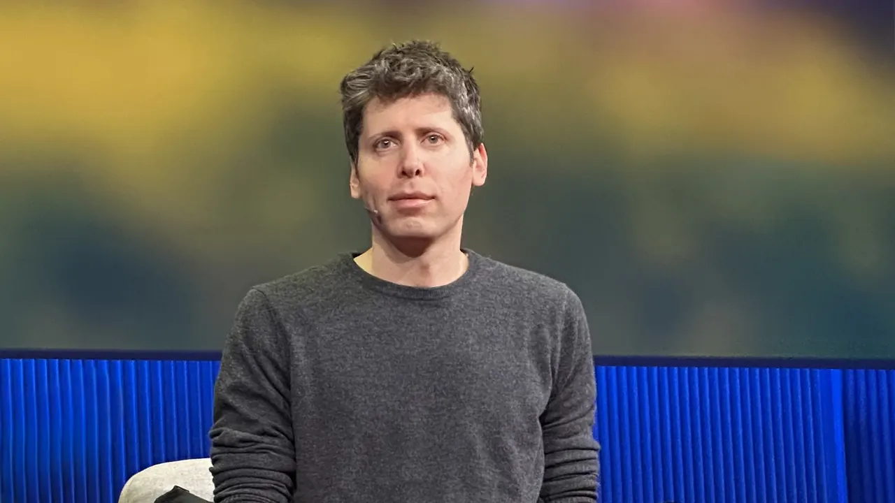 Sam Altman, CEO of OpenAI, speaking on stage