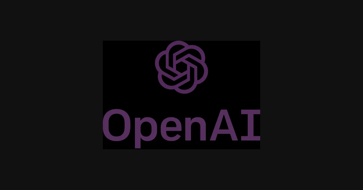 OpenAI logo on a dark background