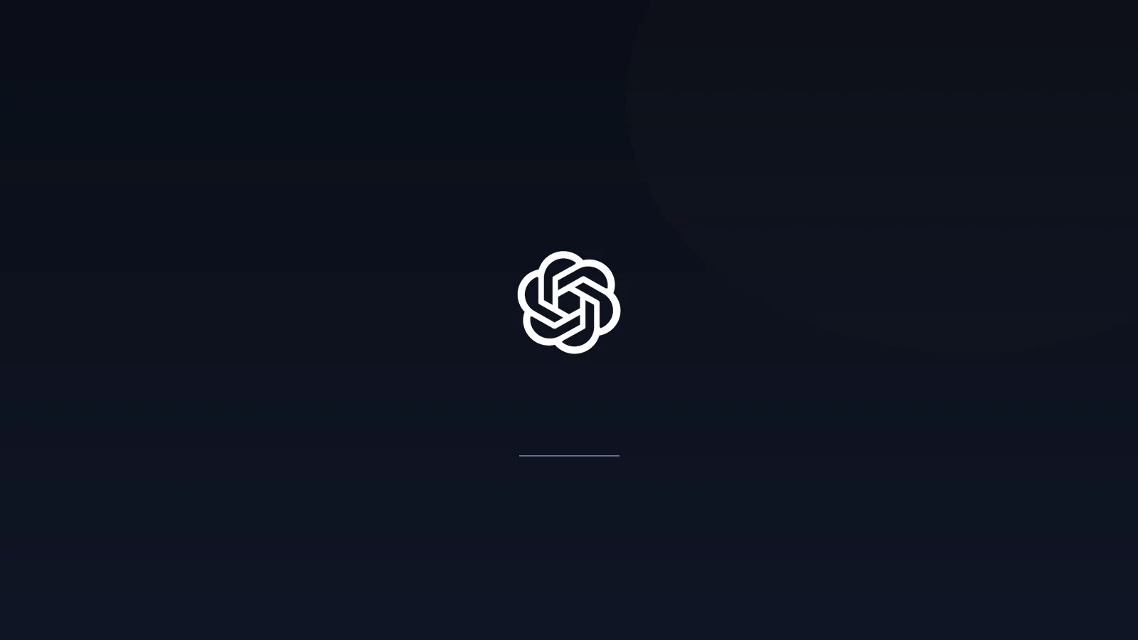 OpenAI logo on a dark background