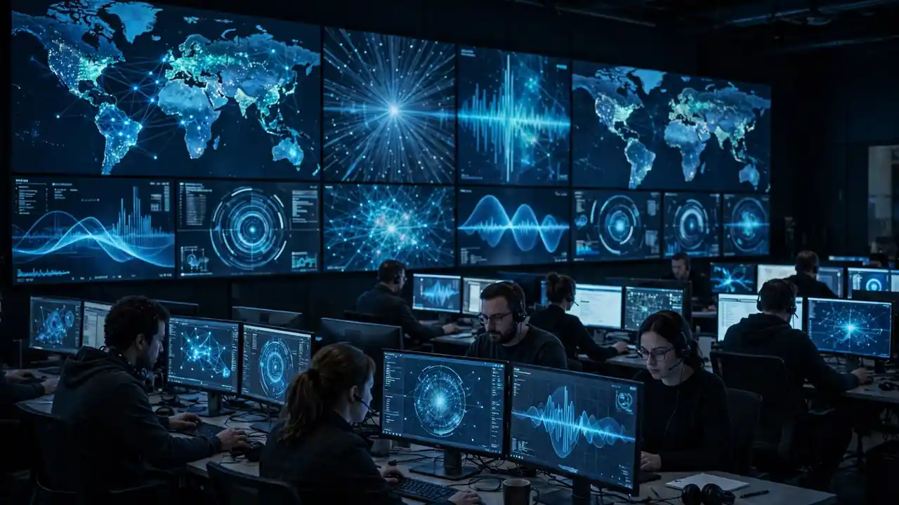 National cybersecurity operations center illustration