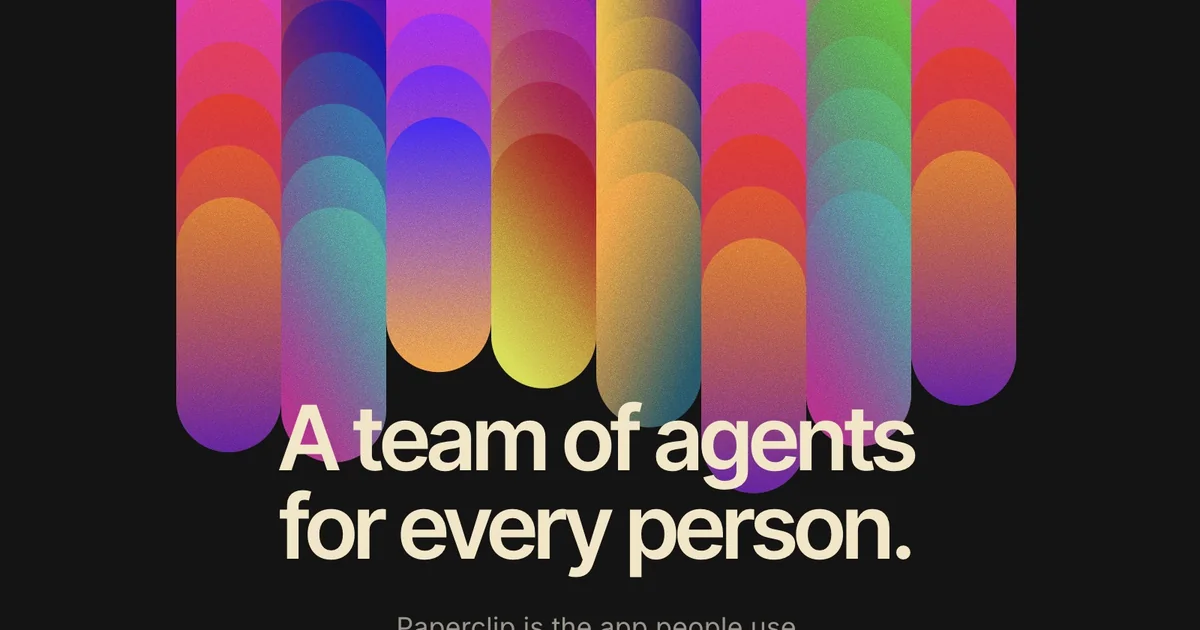 Paperclip banner: open-source orchestration for teams of AI agents