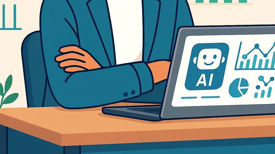 Abstract illustration of AI risk governance with connected nodes