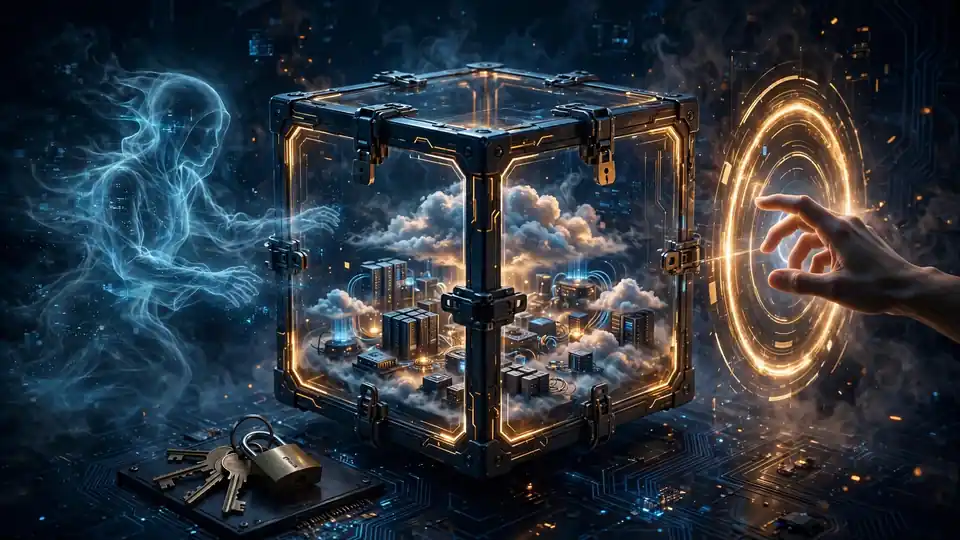 Sealed sandbox computer with a human taking control from an AI agent