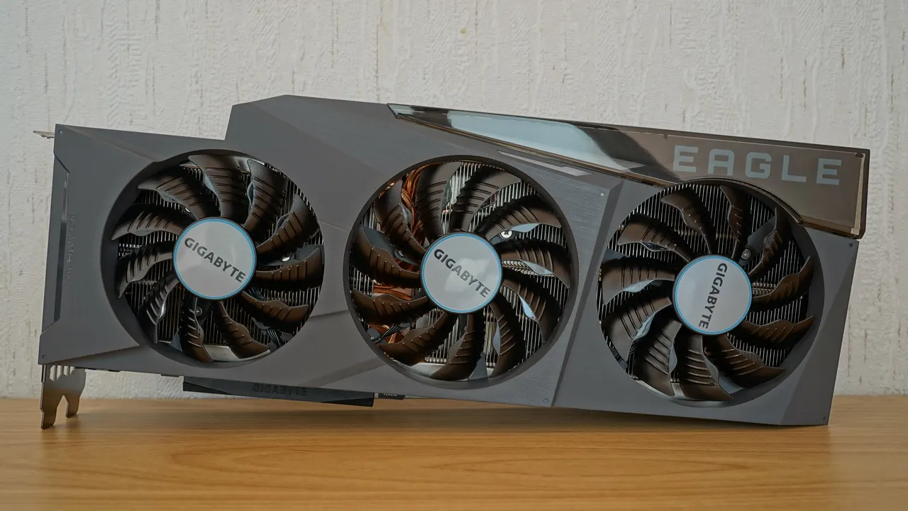 A Gigabyte GeForce RTX 3090 graphics card, the single GPU running the Qwen model in this demo