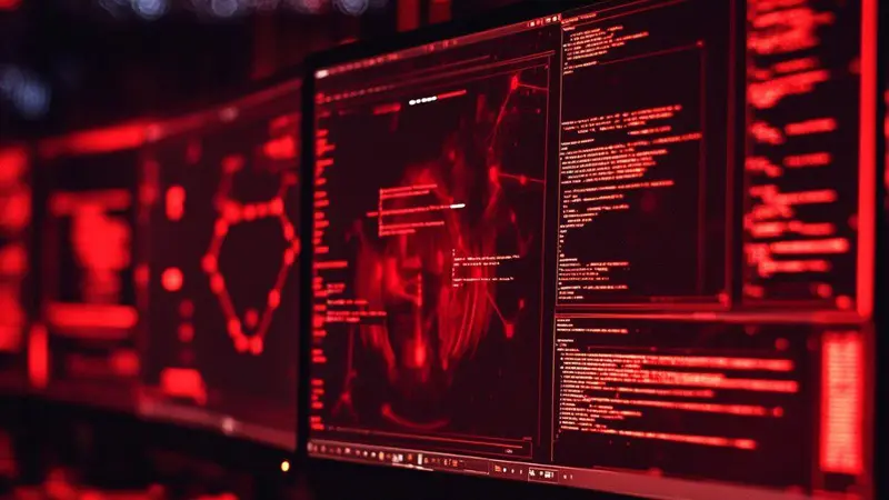 Illustration of AI-assisted red-team security analysis.