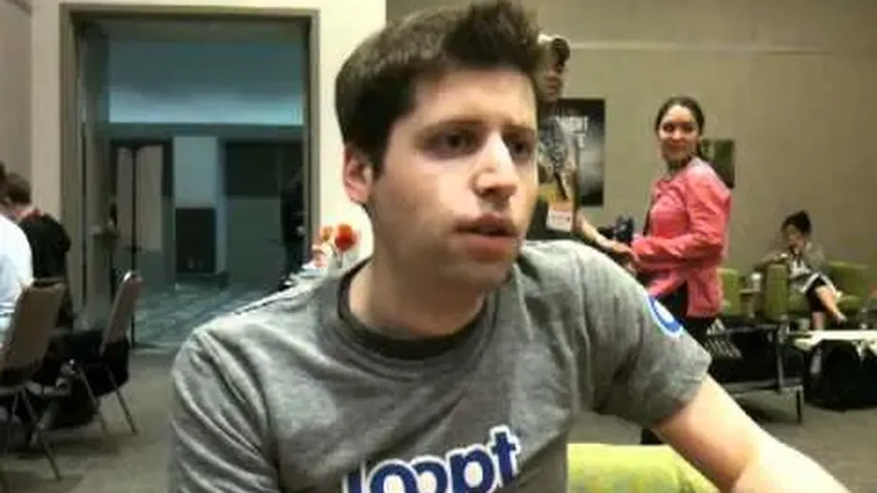 Sam Altman, CEO of OpenAI, speaking at an event.