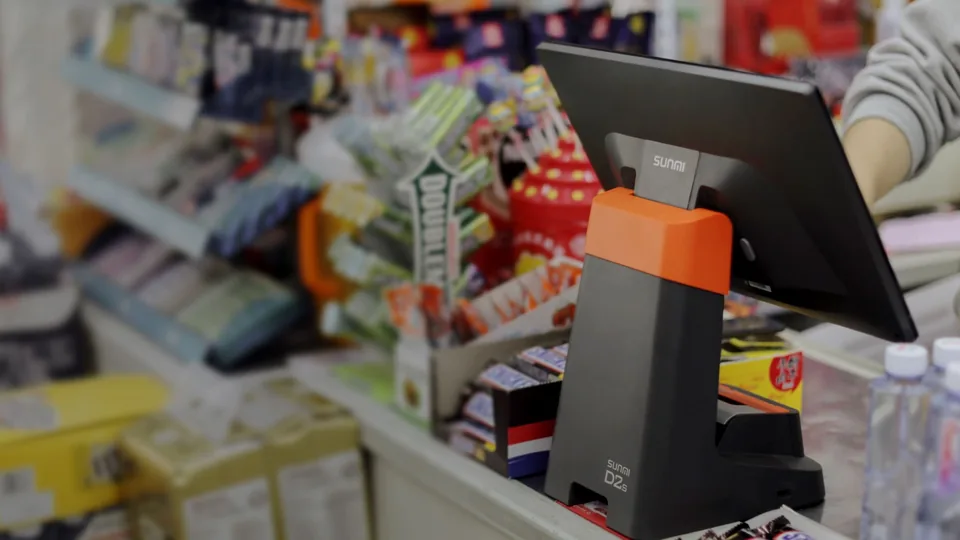SUNMI D2s desktop point-of-sale terminal with touchscreen