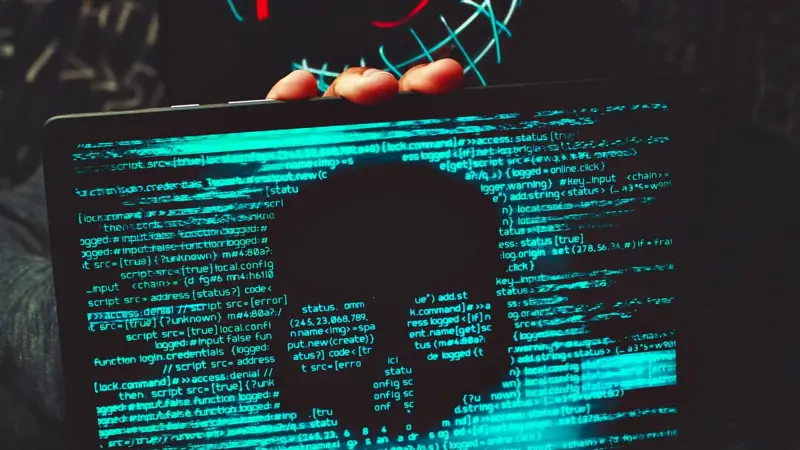 Analyst reviewing threat intelligence in a dark operations room
