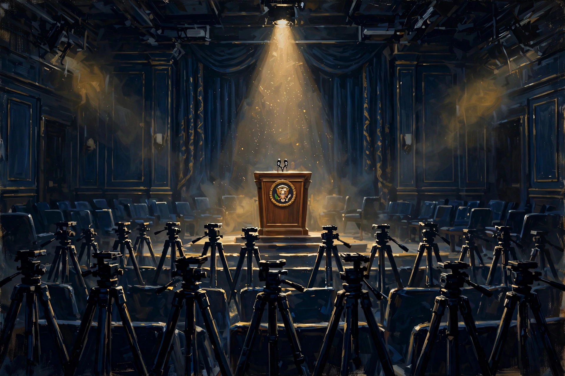 Play: Trump at a White House presser answering the AI-agent crime accountability question, from the r/ChatGPT post by u/Puzzleheaded-King584
