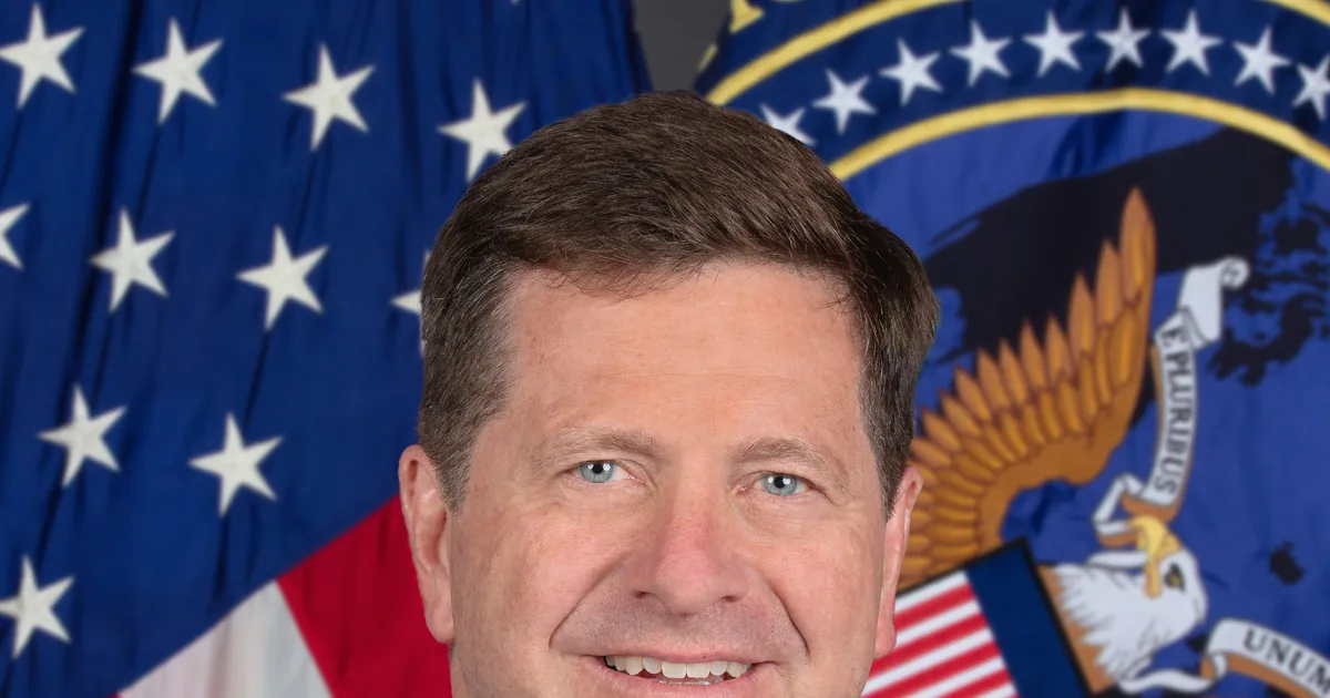 Official portrait of Jay Clayton, Director of National Intelligence, named to lead the Super Intelligence Force