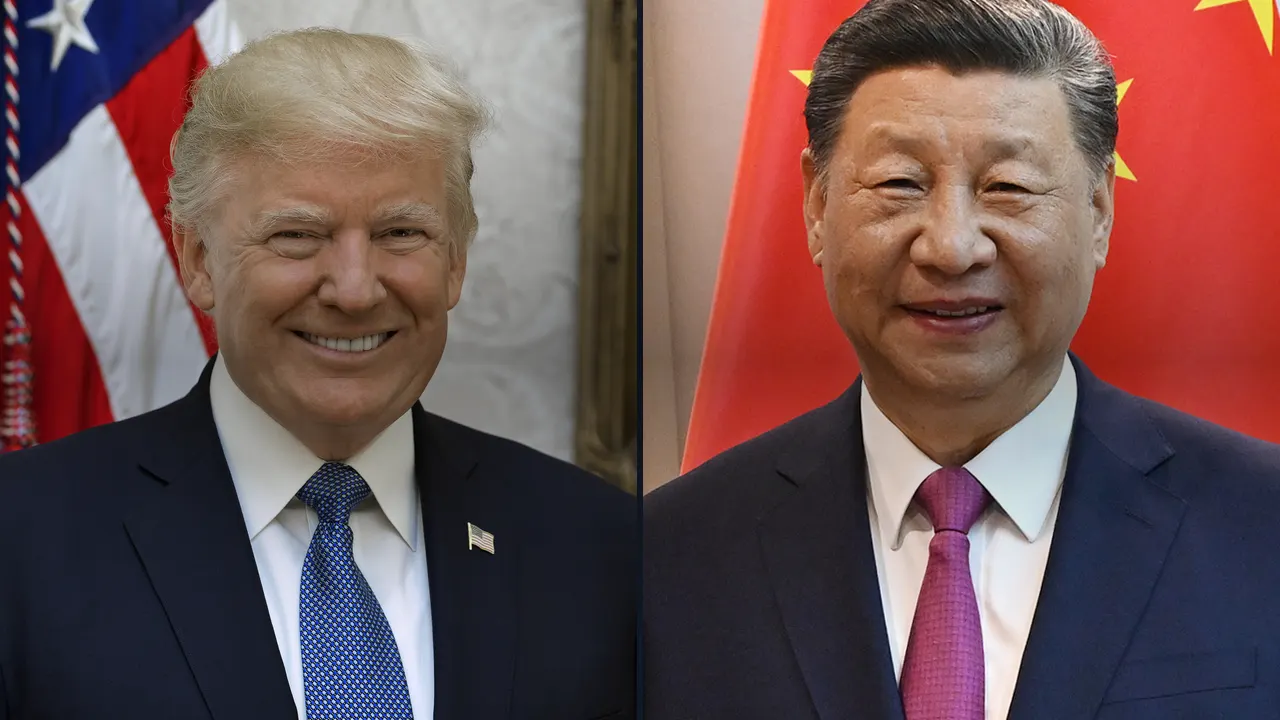 Donald Trump and Xi Jinping, side by side