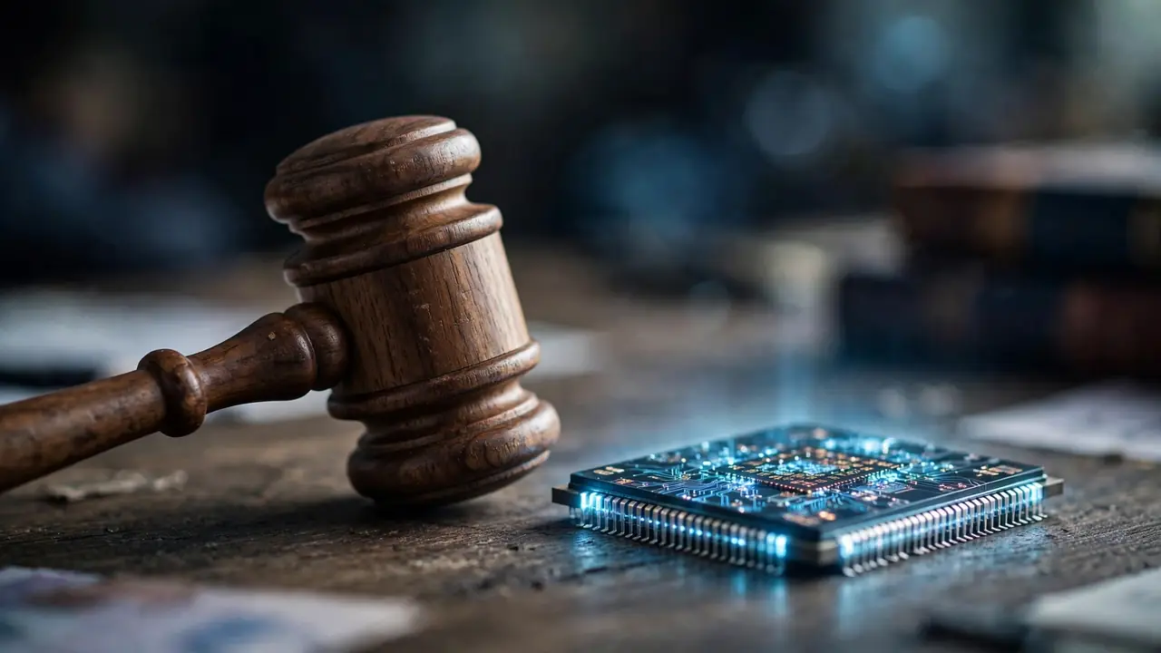 Gavel and microchip
