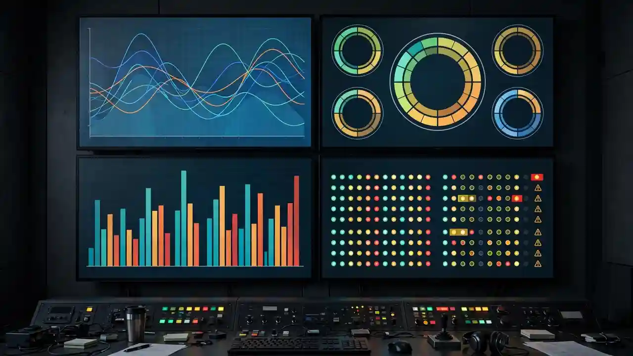 Industrial operations dashboard showing equipment status