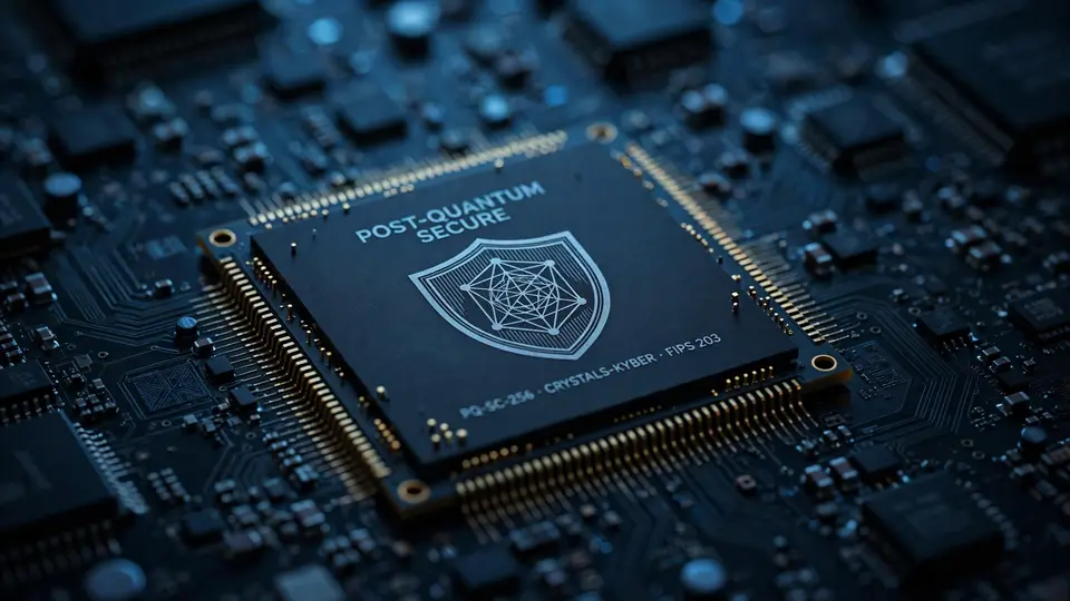 Post-quantum secure semiconductor chip